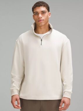 Lululemon Softstreme Oversized Fit Half Zip in Natural Ivory